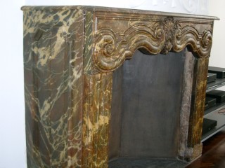 Marble imitation fireplace